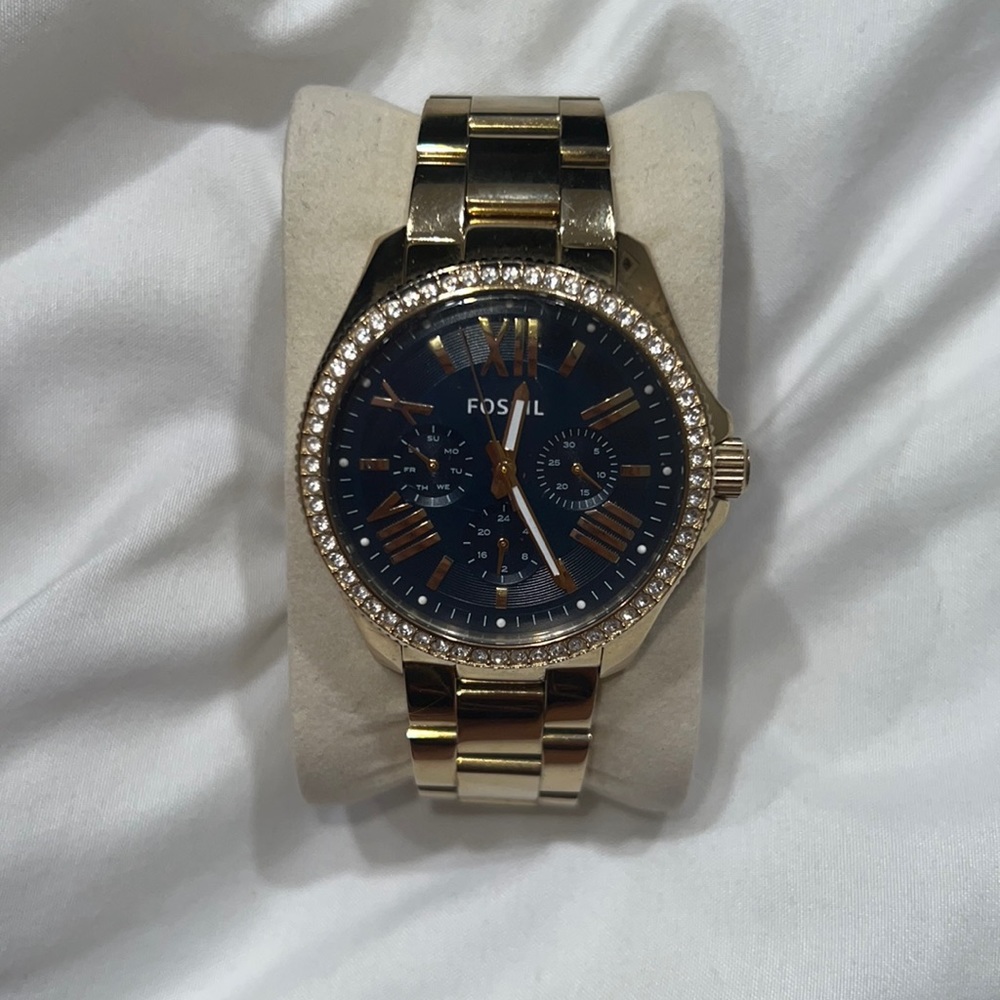 Fossil Watch Gold/Navy